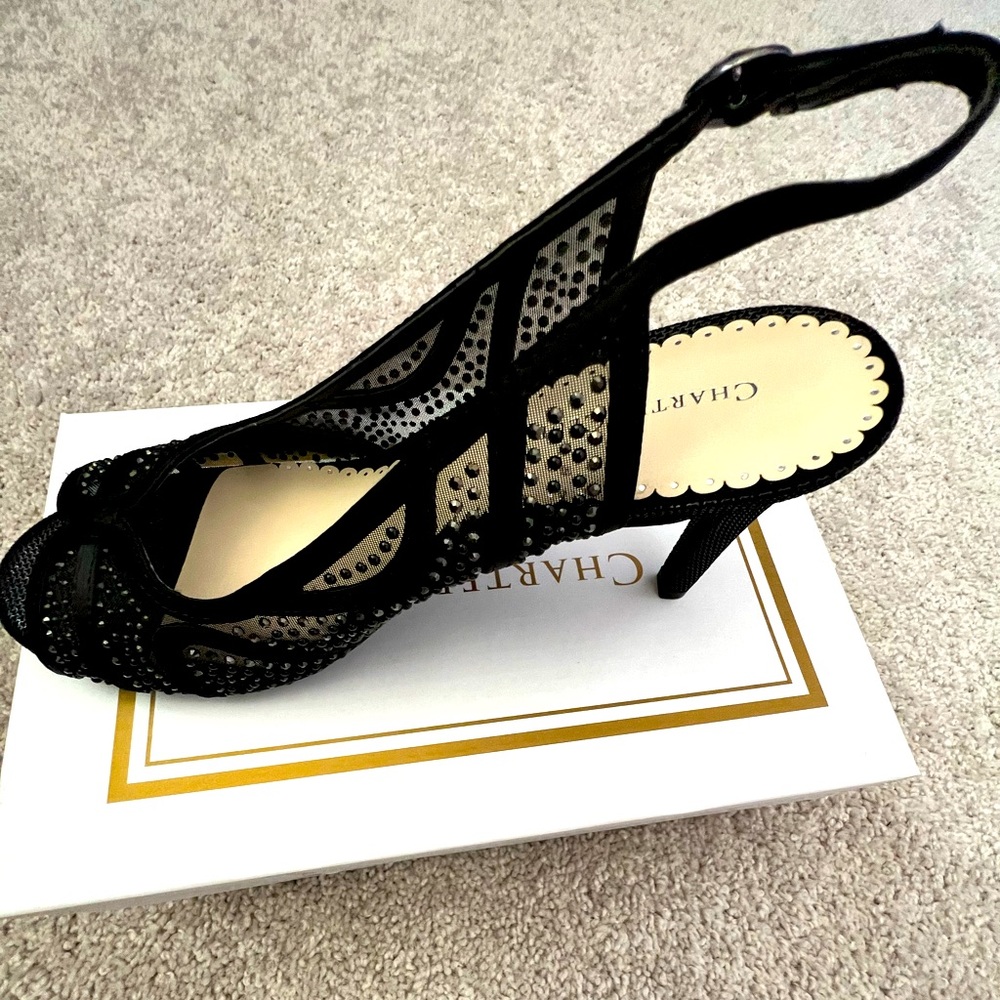 Black evening shoes